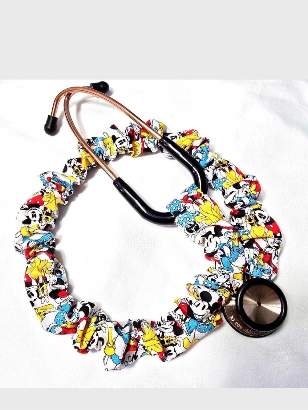 Colorful Disney Mickey Mouse Stethoscope Sleeve: Washable Colorful Cotton Cover
